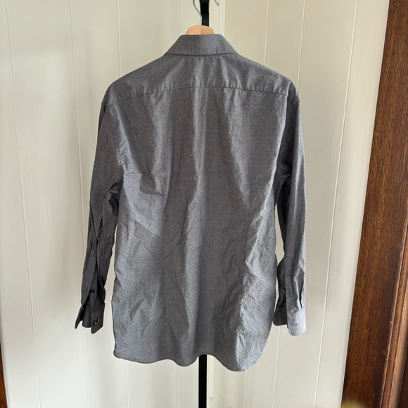 John Varvatos USA Gray Geometric Slim Fit Button Up Dress Shirt Mens 16.5-32/33 - Picture 3 of 6